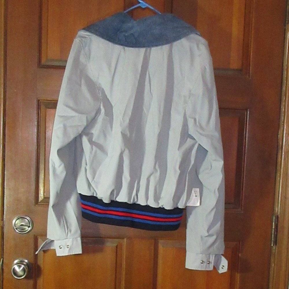 Sportcaster Lined Gray Pull-On Jacket Medium - image 3